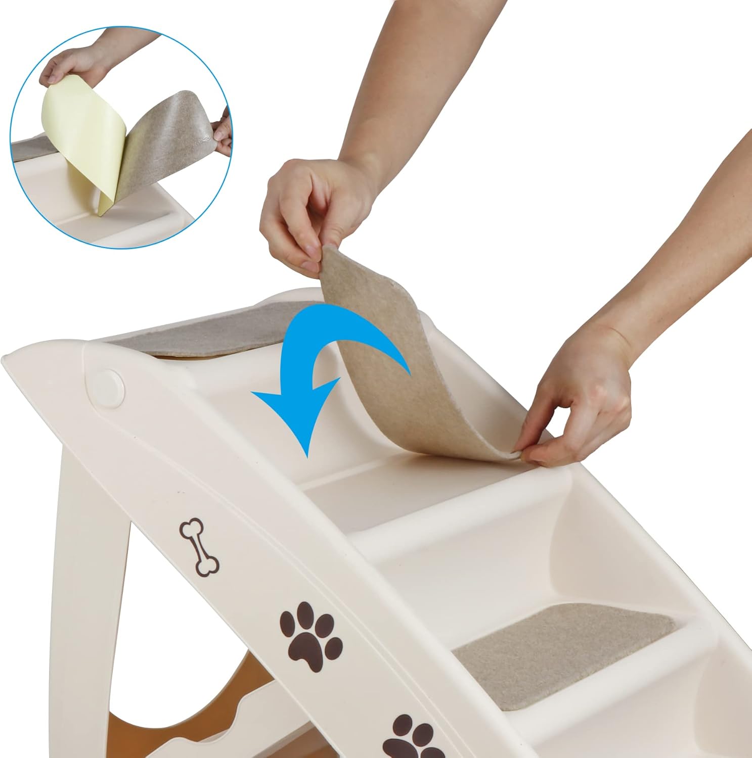 Safe and Durable Pet Ramp Stairs with Non-Slip Pads