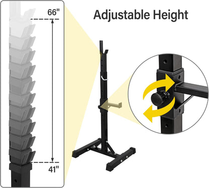 Adjustable Squat Rack Stand Weight Lifting Rack for Home Gym Strength Training Max Load 550LB