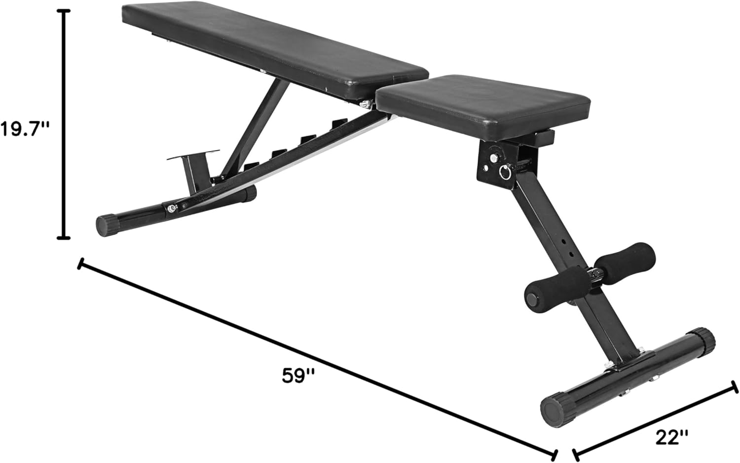 6 Backrest Positions Adjustable Exercise Bench Max Weight 700 LB