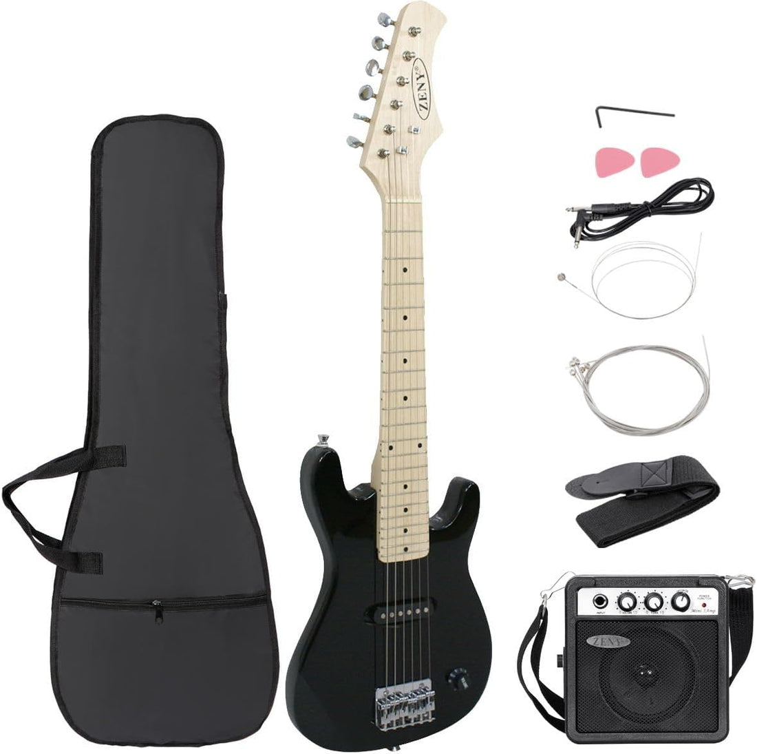 30 inch Kids Electric Guitar with 5w Amp, Gig Bag, Strap, Cable, Strings and Picks Guitar Combo Accessory Kit