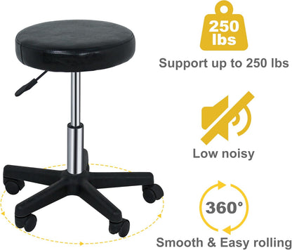 Adjustable Swivel Stool Chair Hydraulic Rolling Stool for Beauty Salon Massage Spa Medical Tattoo Drafting