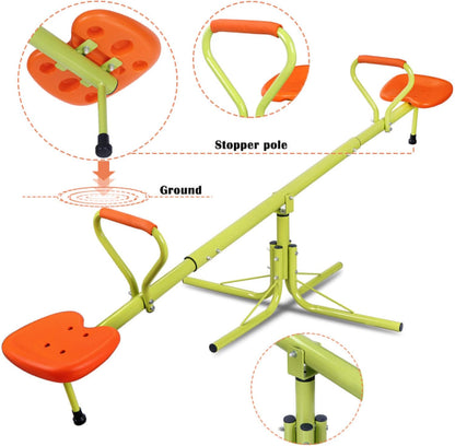 360° Rotation &amp; Adjustable Kids Swivel Teeter Totter