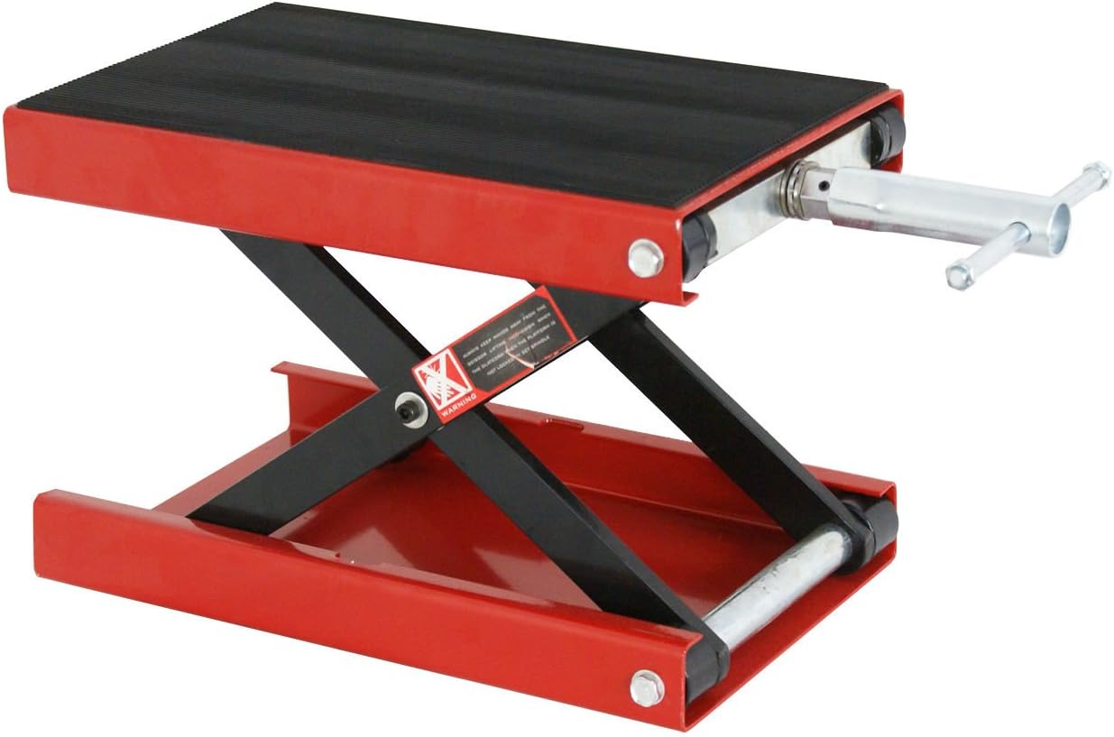 1100 LB Wide Deck Motorcycle Center Scissor Lift Jack Repair Hoist Stand Bikes ATVs