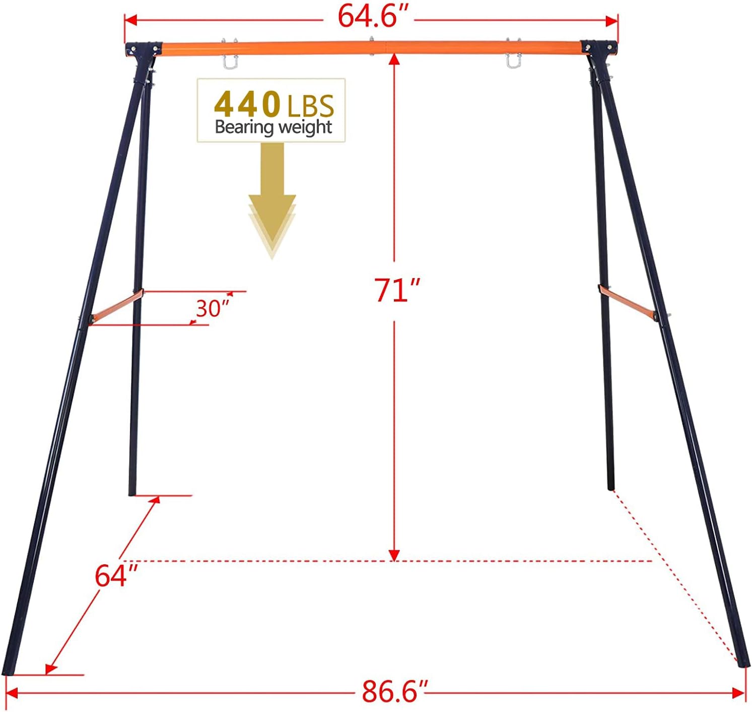 48 Inch Web Tree Swing with Heavy Duty Metal Frame for Kids &amp; Adults - 440 LBS Capacity