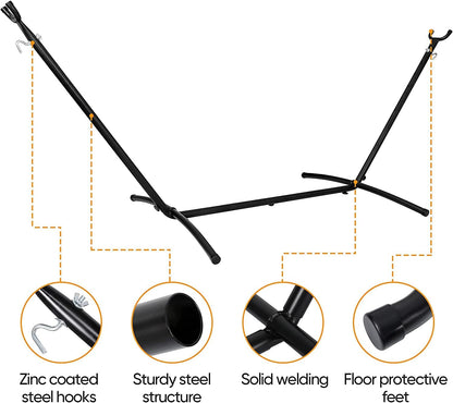 9Ft Heavy Duty Steel Hammock Stand for 2 Person