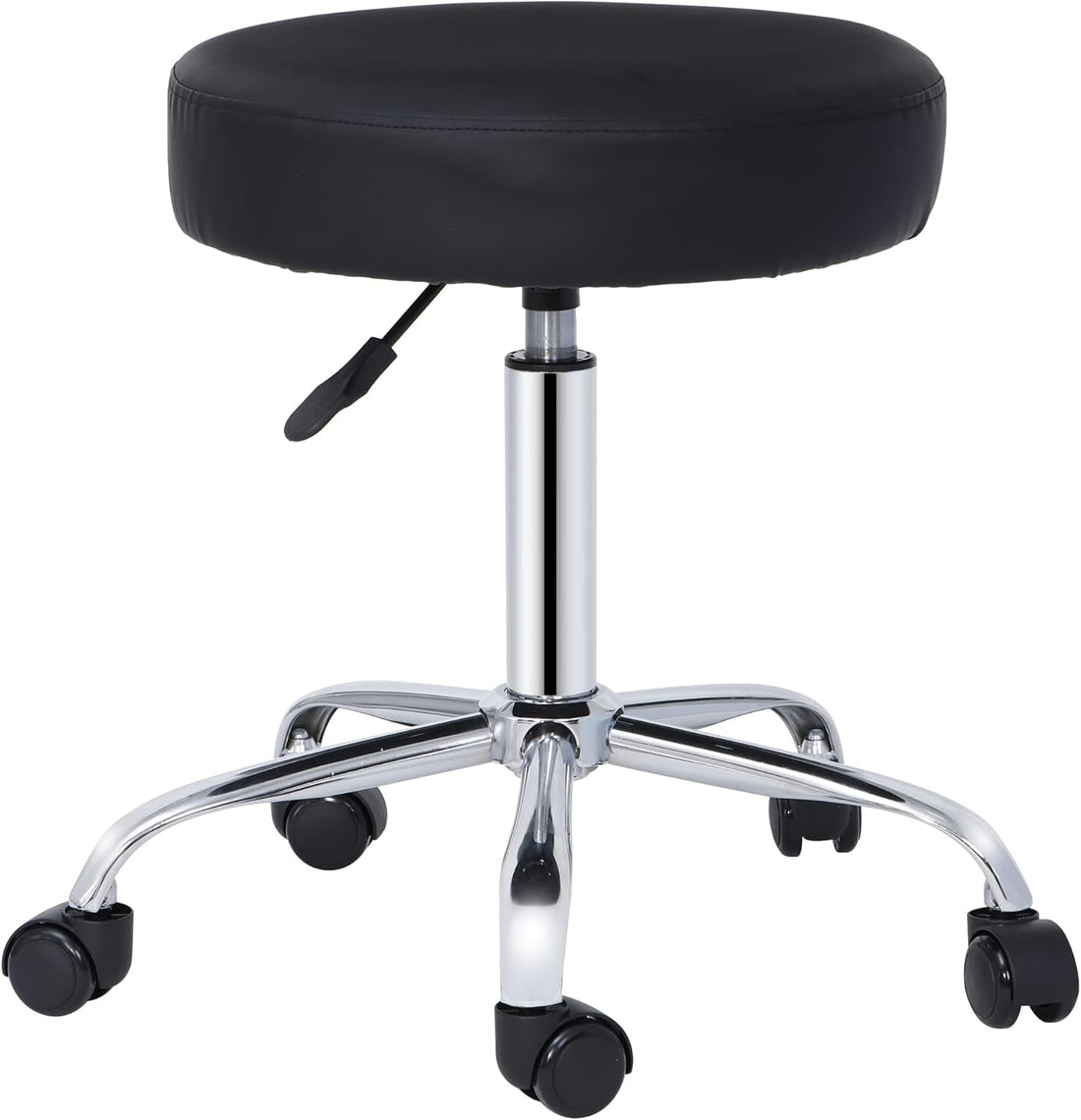 Adjustable Rolling Stool Chair Salon Spa Stool Hydraulic Swivel Stool with Wheels and Ultra-Thick Seat Cushion