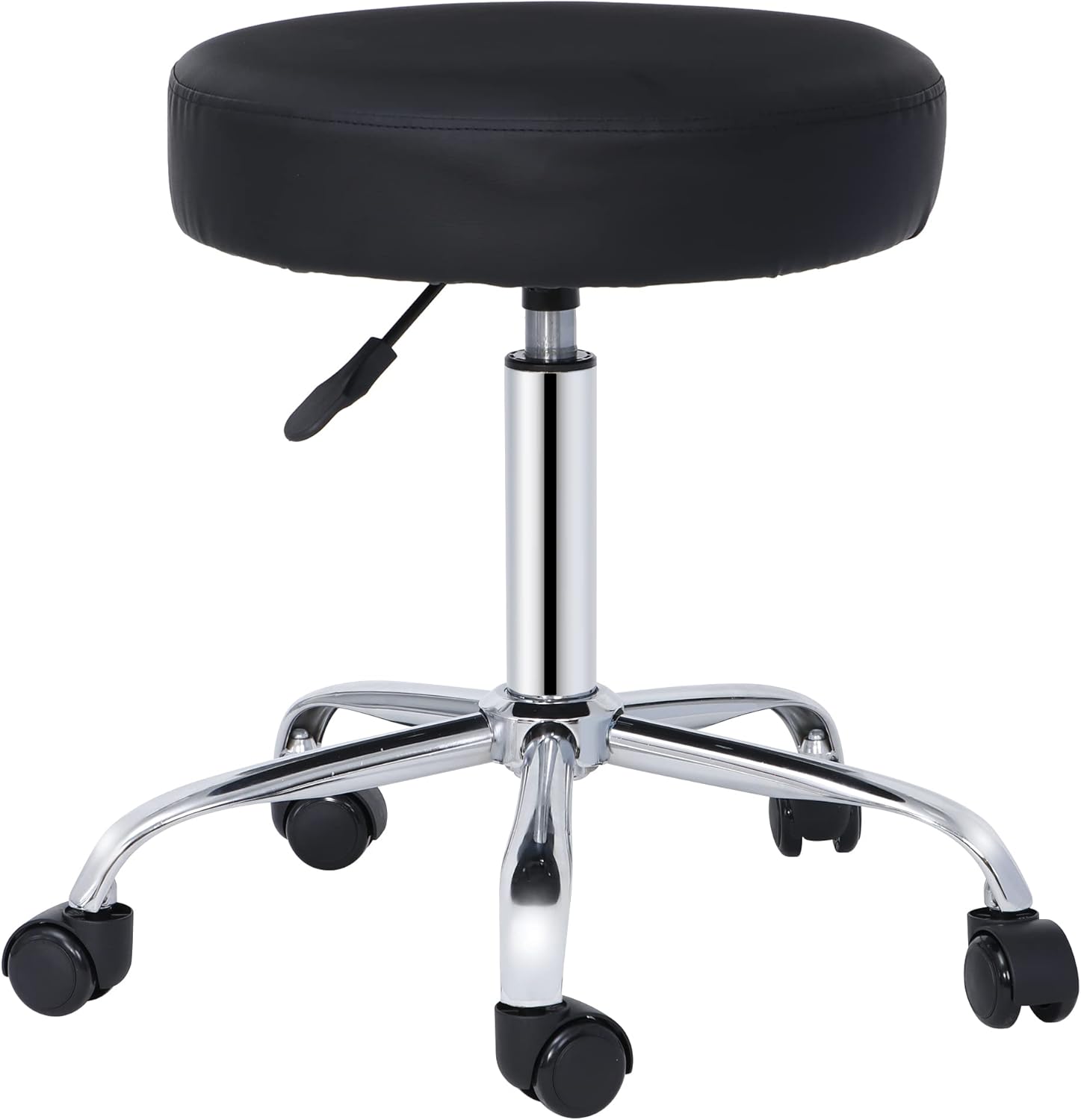 Adjustable Rolling Stool Chair Salon Spa Stool Hydraulic Swivel Stool with Wheels and Ultra-Thick Seat Cushion