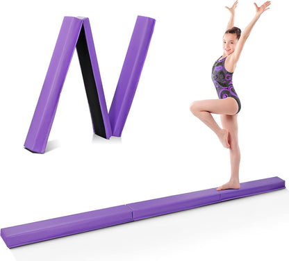 9ft Folding Gymnastics Balance Beam with Anti-Slip Base