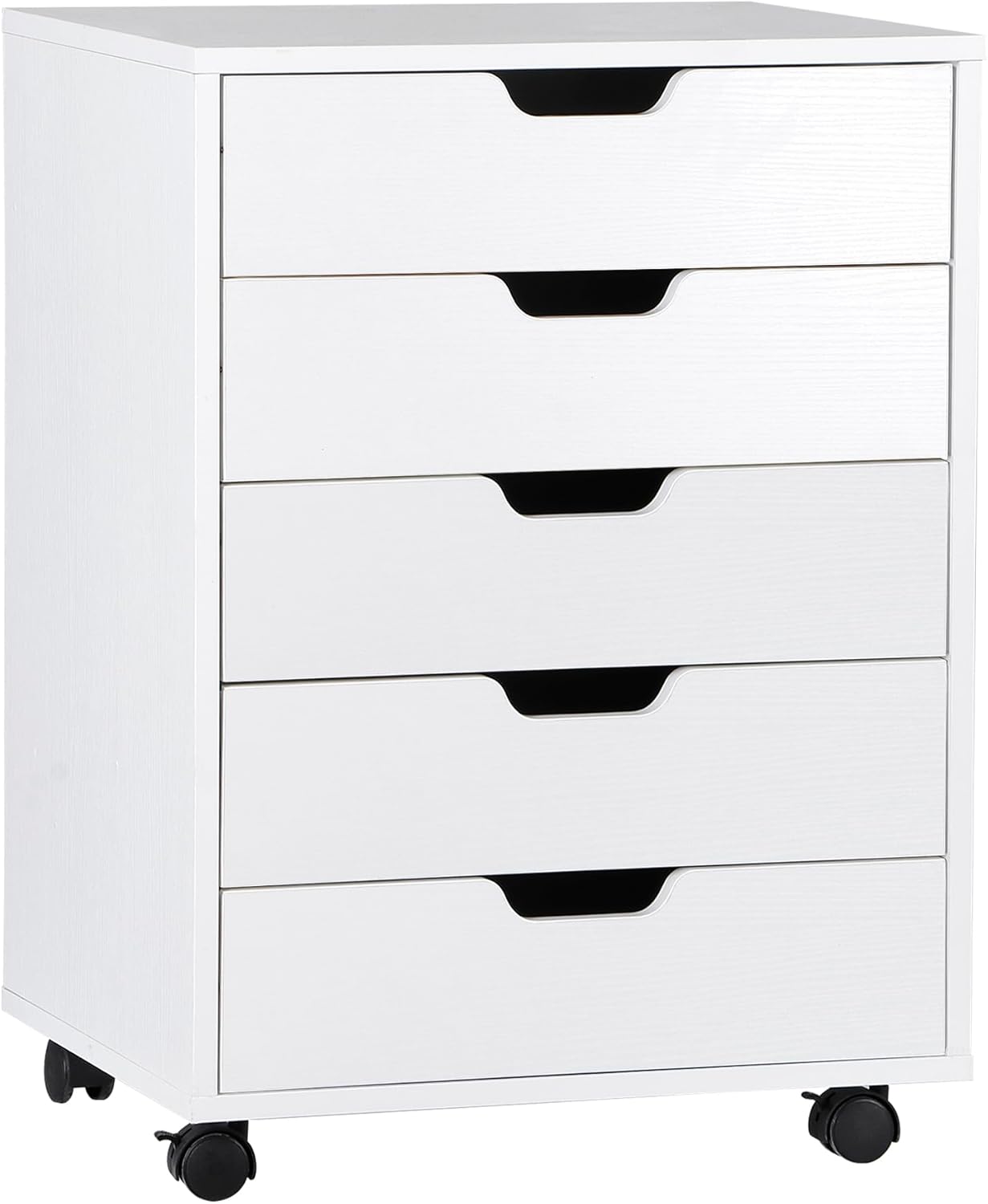 5 Drawer Mobile File Cabinet with Casters