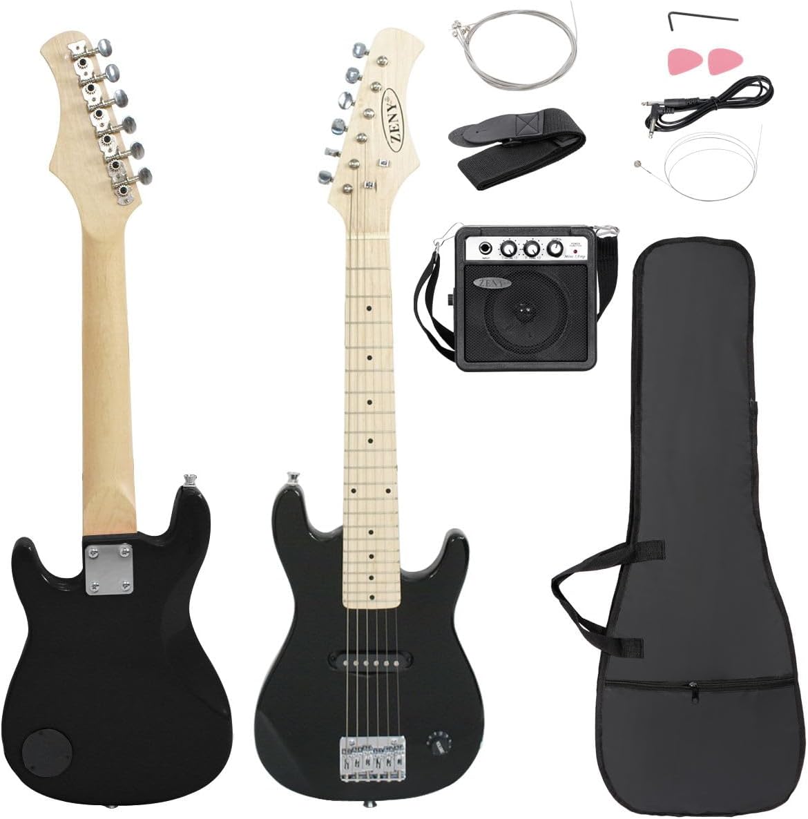 30 inch Kids Electric Guitar with 5w Amp, Gig Bag, Strap, Cable, Strings and Picks Guitar Combo Accessory Kit