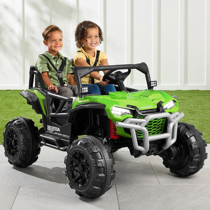 Kids 24V 2-Seater Electric Ride on UTV Officially Licensed Honda Talon W/Parent Control, LED Lights, Bluetooth - Black