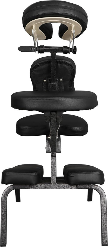 4” Thick Foam Portable Therapy Chair, Adjustable Spa &amp; Tattoo Chair with Face Cradle &amp; Carrying Bag