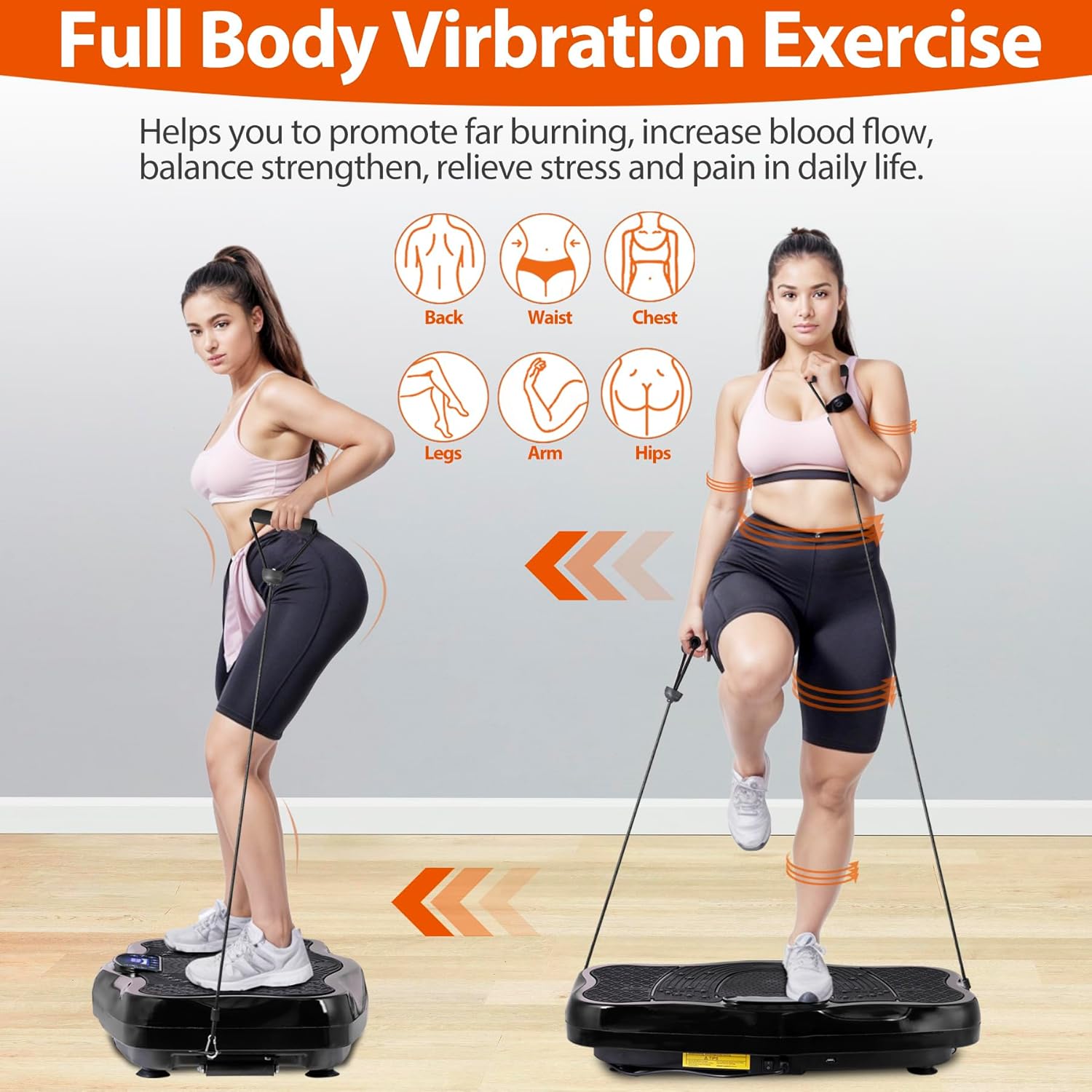 Full Body Vibration Plate Exercise Machine for Home Workout, Weight Loss