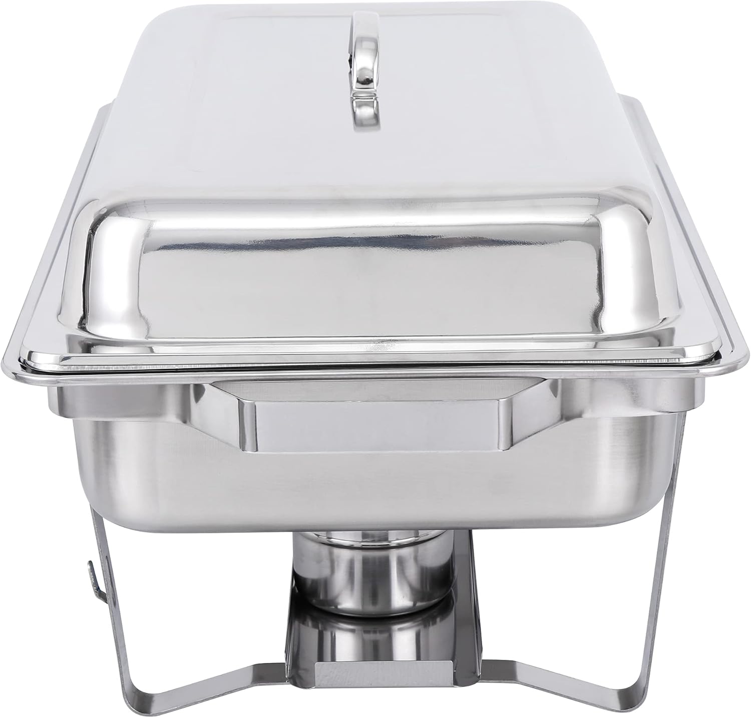 4 Pack 8 Quart Stainless Steel Chafing Dish Set with Water Pan and Fuel Holder