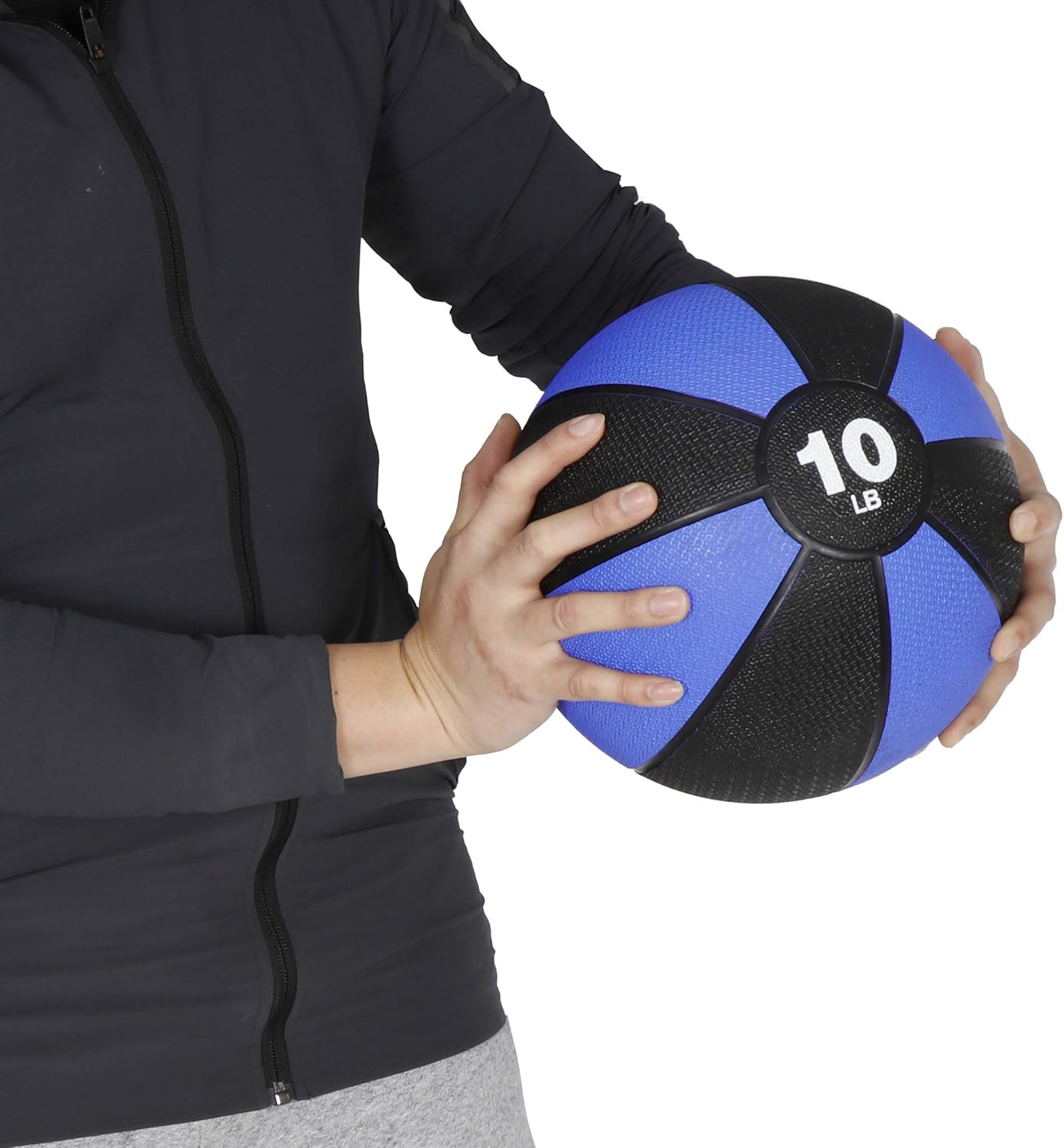 Heavy Duty Weighted Exercise Ball with Textured Grip Fitness Core Strength Training Rubber Ball