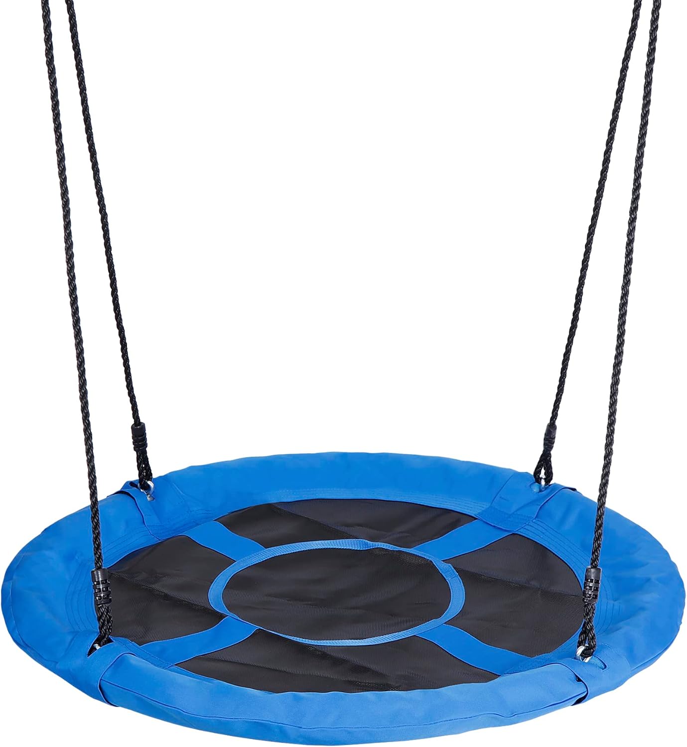 40 Inch Playground Saucer Swing Set, Indoor Outdoor Round Web Swing Tree Swing Platform for Kids - 800 LB Capacity