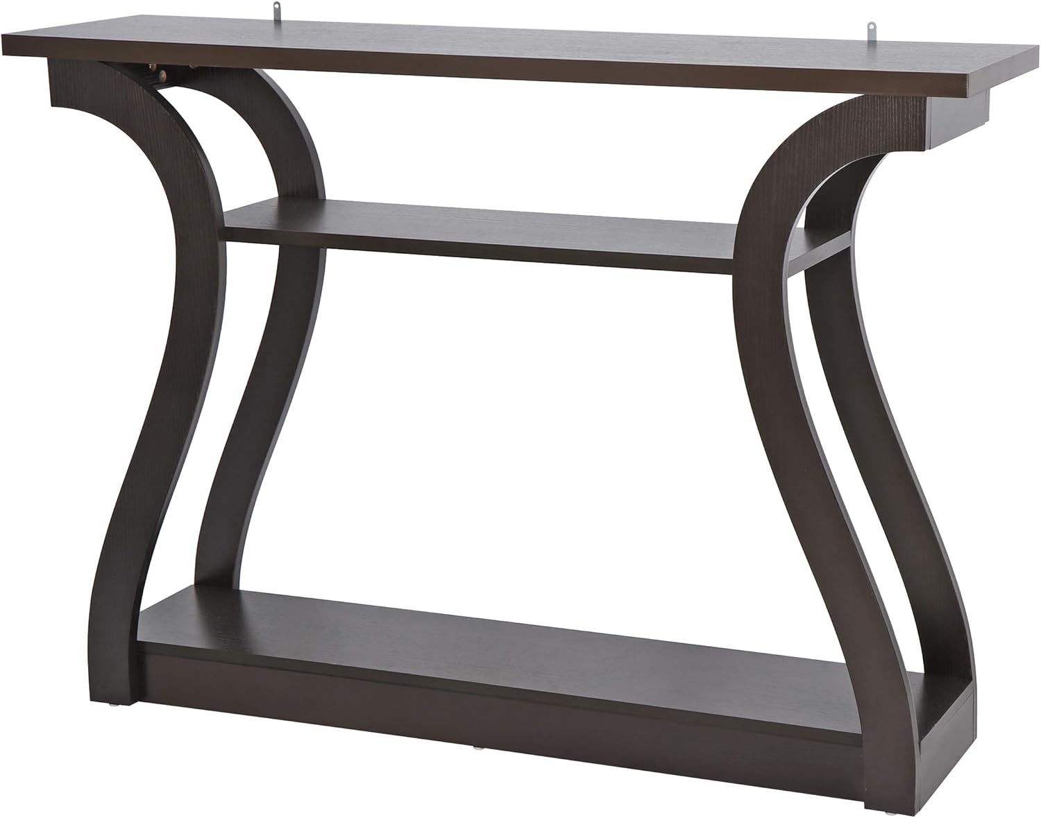 Narrow Console Table with 3-Tier Storage Shelves for Entryway, Living Room, or Hallway