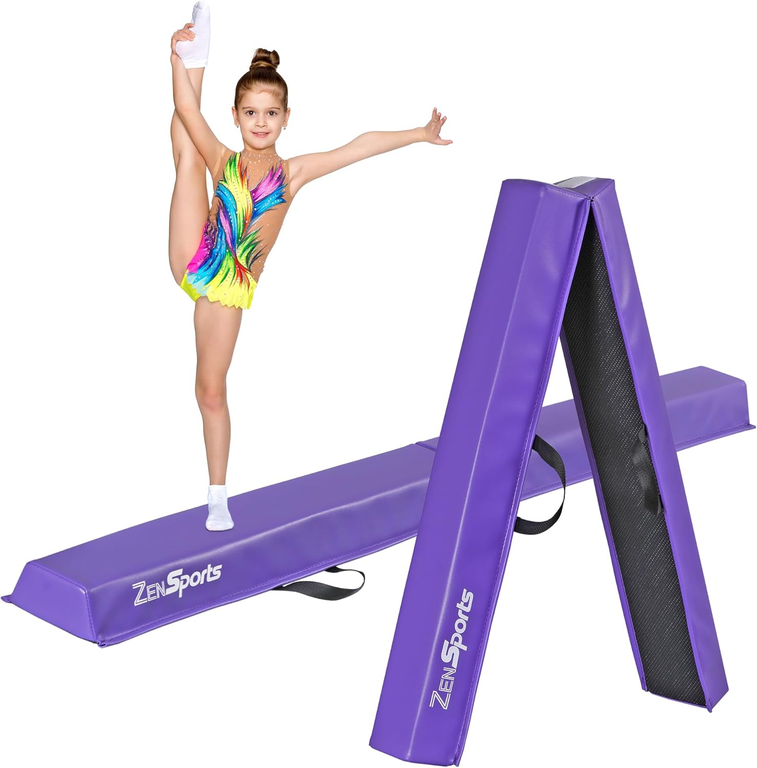 6ft Folding Gymnastics Balance Beam With Anti-Slip Base