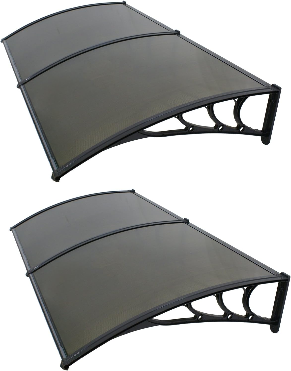 Set of 2 Overhead Door Polycarbonate Cover 40&quot;x 80&quot; Window Door Awning