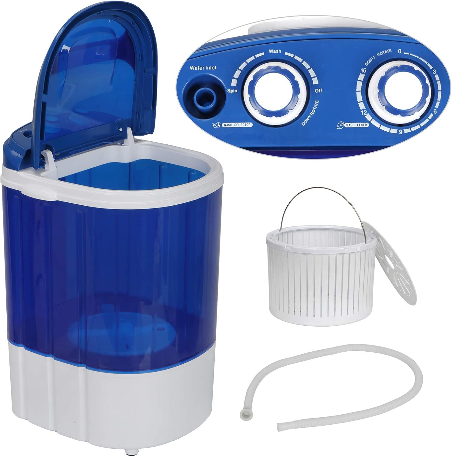 8 lbs Semi-Automatic Compact Portable Mini Washing Machine