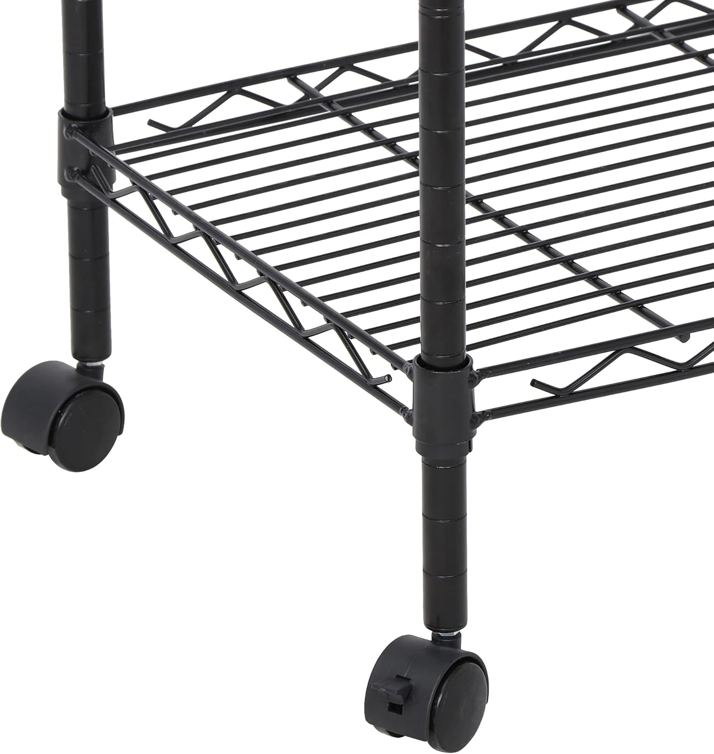 3-Shelf Heavy-Duty Shelving Storage Wire Rack with Casters