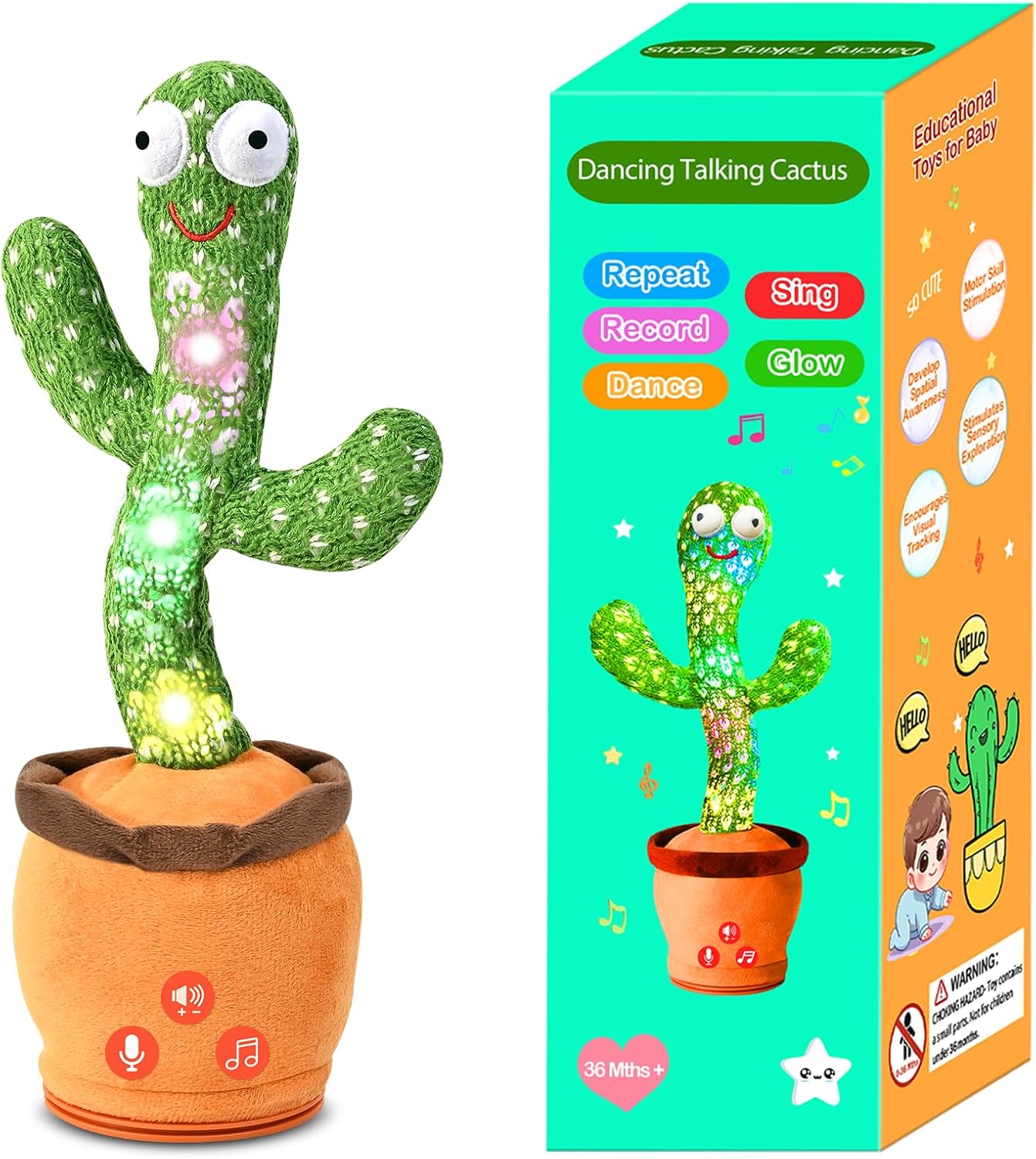 Baby Toddler Dancing Talking Cactus Toy