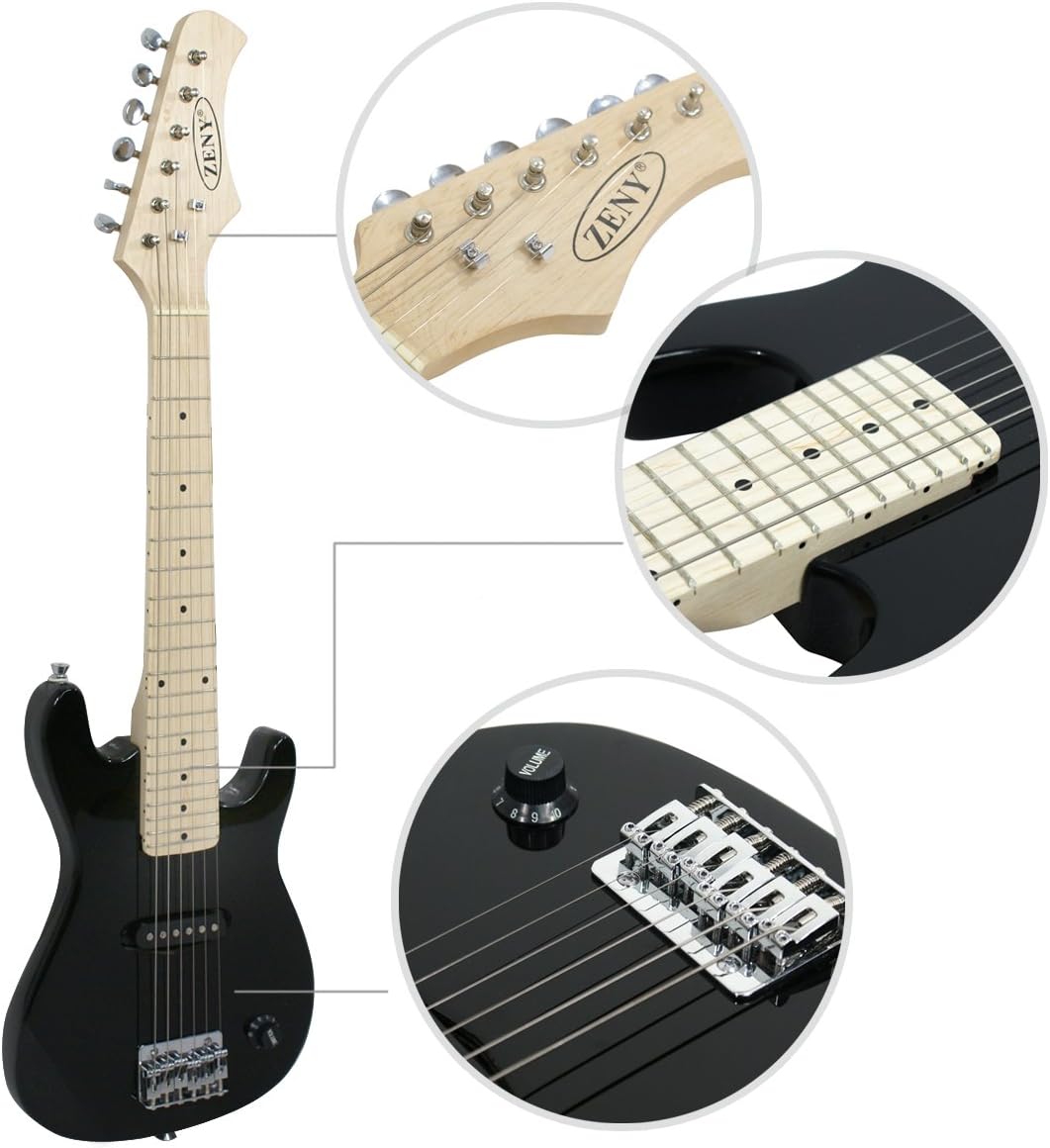 30 inch Kids Electric Guitar with 5w Amp, Gig Bag, Strap, Cable, Strings and Picks Guitar Combo Accessory Kit