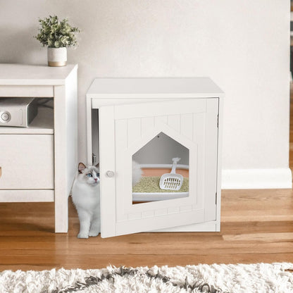 Pet Cat Litter Box Enclosure with Vent Holes