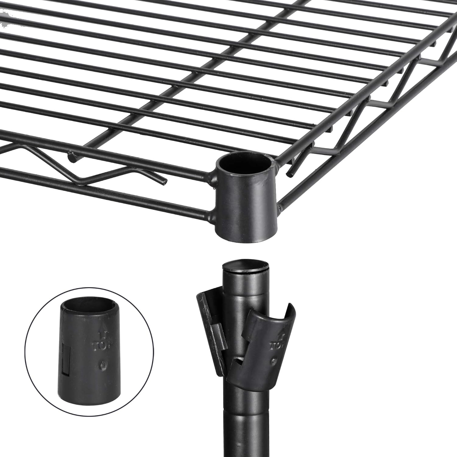 4-Shelf Adjustable Heavy-Duty Storage Rack with Leveling Feet for Kitchen Office Garage