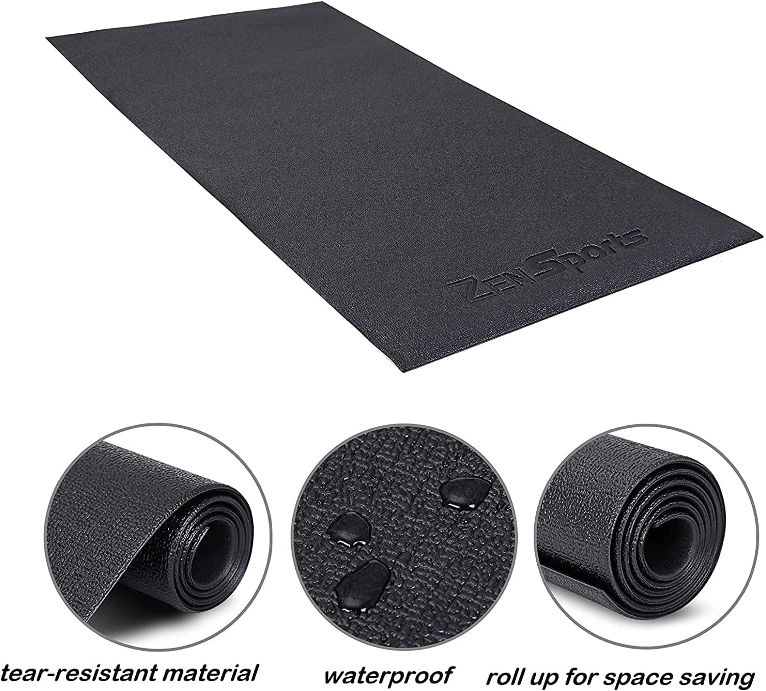 8x3 ft High Density Fitness Gym Mat for Floor Carpet Protection