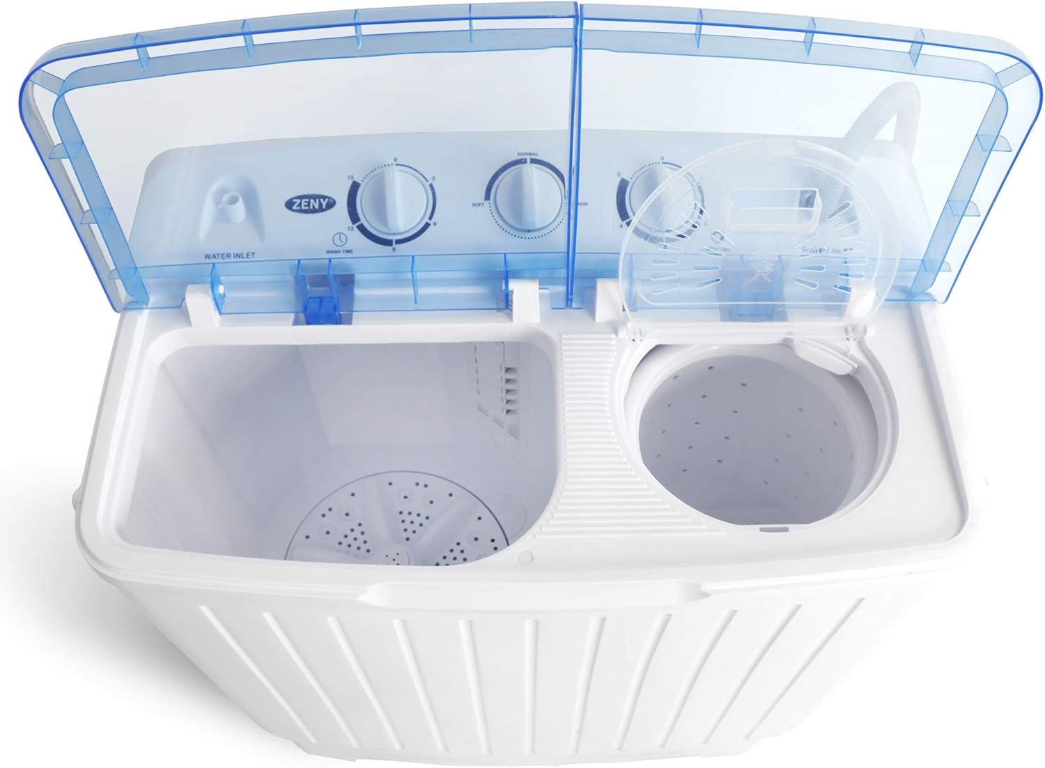 17.6lbs Portable Semi-Automatic Compact Twin Tub Laundry Washing Machine