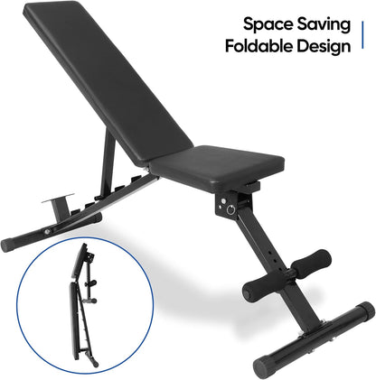 6 Backrest Positions Adjustable Exercise Bench Max Weight 700 LB