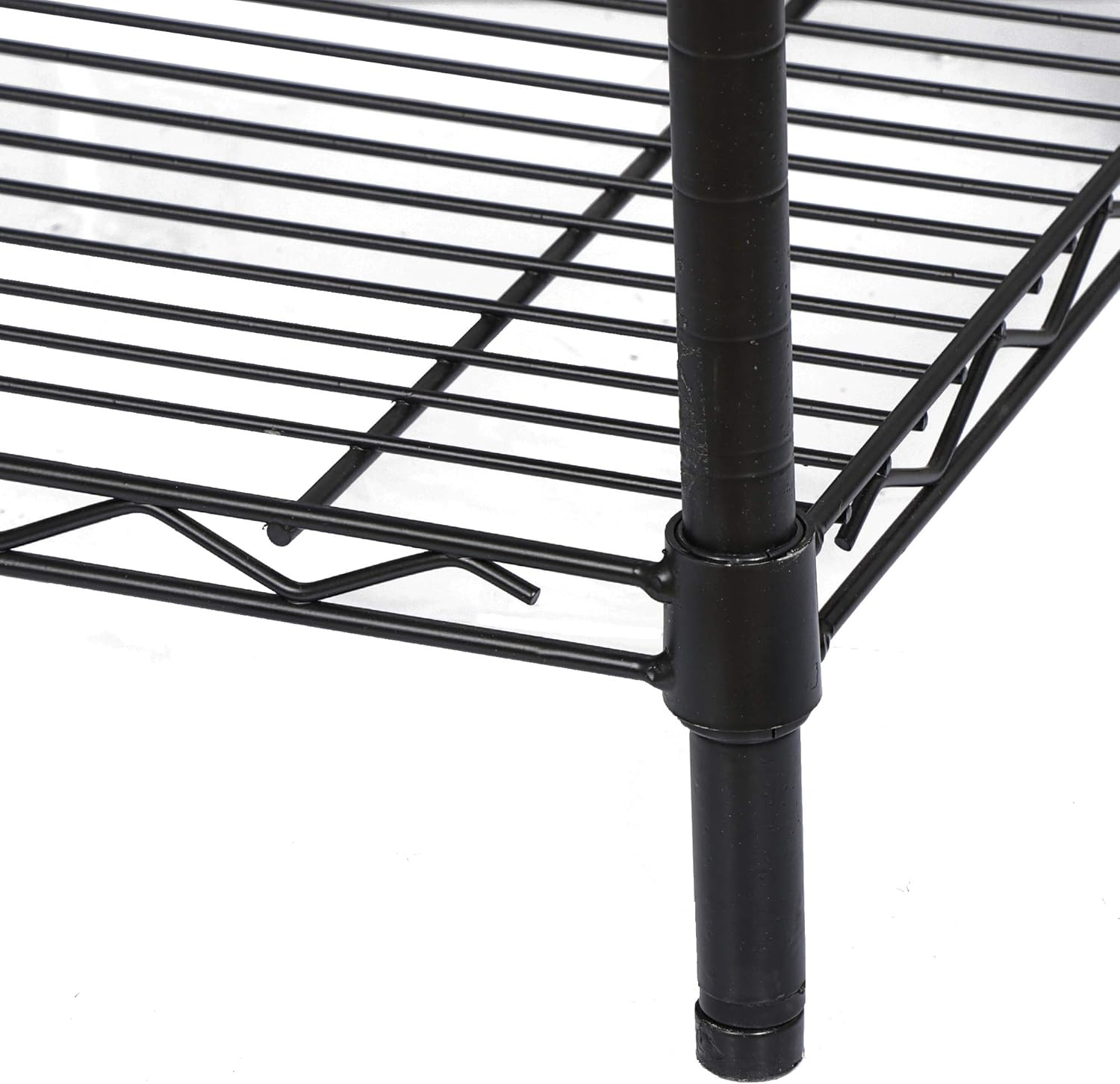 4-Shelf Adjustable Heavy-Duty Storage Rack with Leveling Feet for Kitchen Office Garage