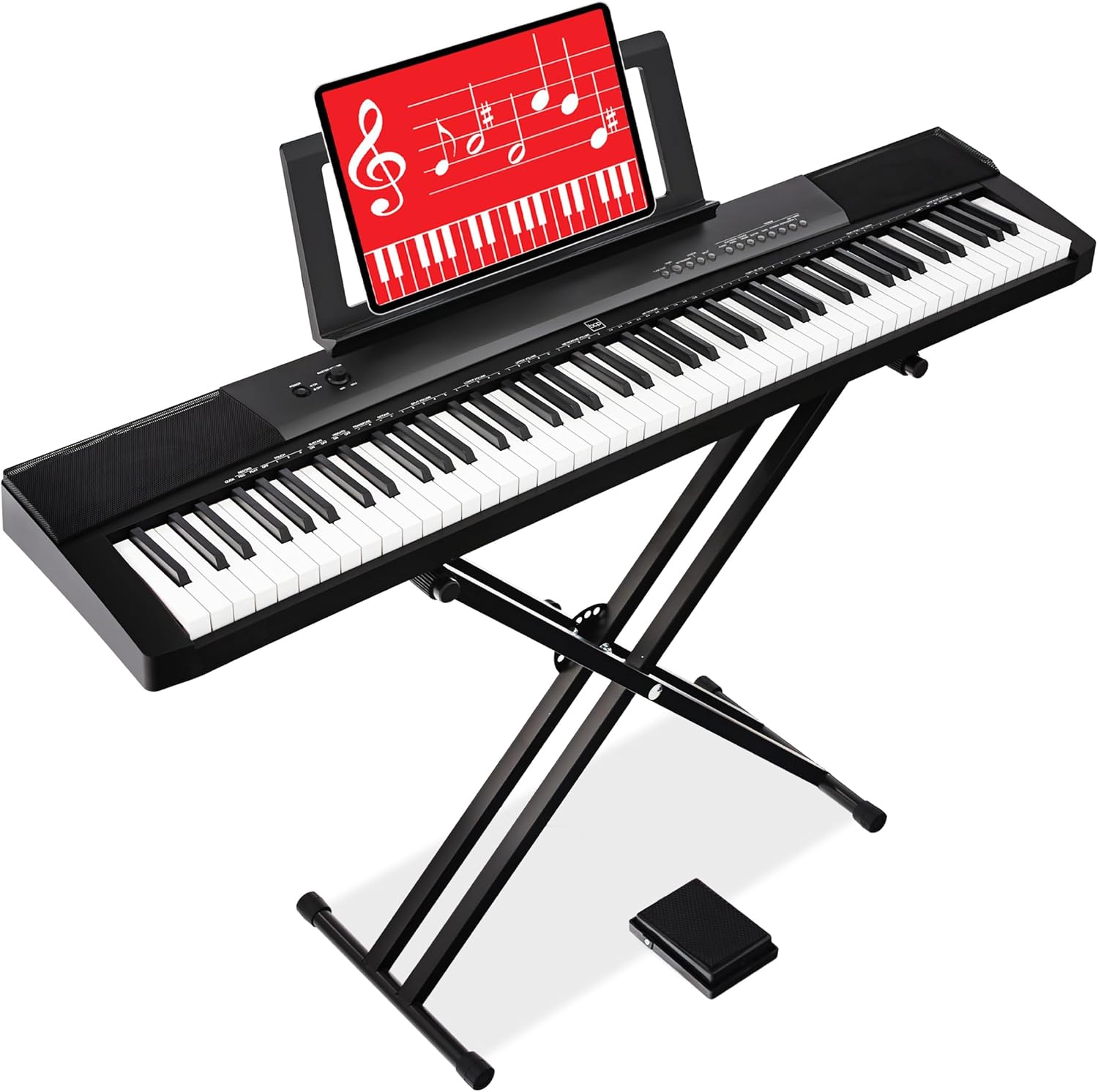 88-Key Full Size Digital Piano Electronic Keyboard Set for All Experience Levels W/Semi-Weighted Keys