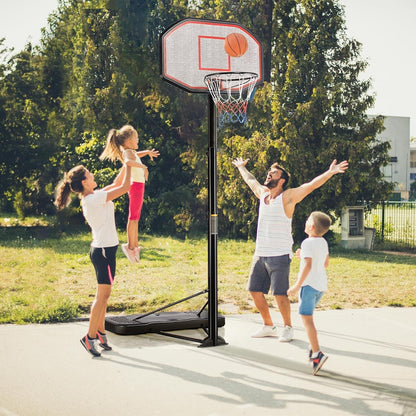 Basketball Hoop Outdoor for Adults Portable Basketball Hoop Basketball Goals Indoor 9-12Ft Height Adjustable Basketball Court Stand with 43 Inch Basketball Backboard