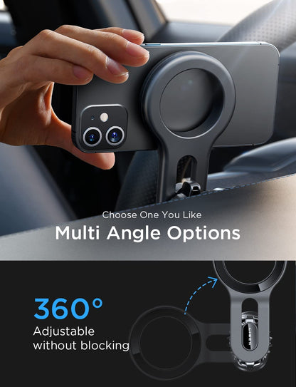 for Iphone 16 Magsafe Car Mount, [Quick Install] Magnetic Mag Safe Car Phone Holder Vent, Car Accessories Valentines Gifts for Him Her Iphone 16 Pro Max 15 14 13 12 plus Mini Men Women, Black