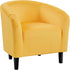 Yellow Chair, Accent Chair for Bedroom, Armchair for Living Room, Velvet Fabric Club Chair with Soft Padded Seat and Sturdy Legs for Bedroom Waiting Room, Yellow