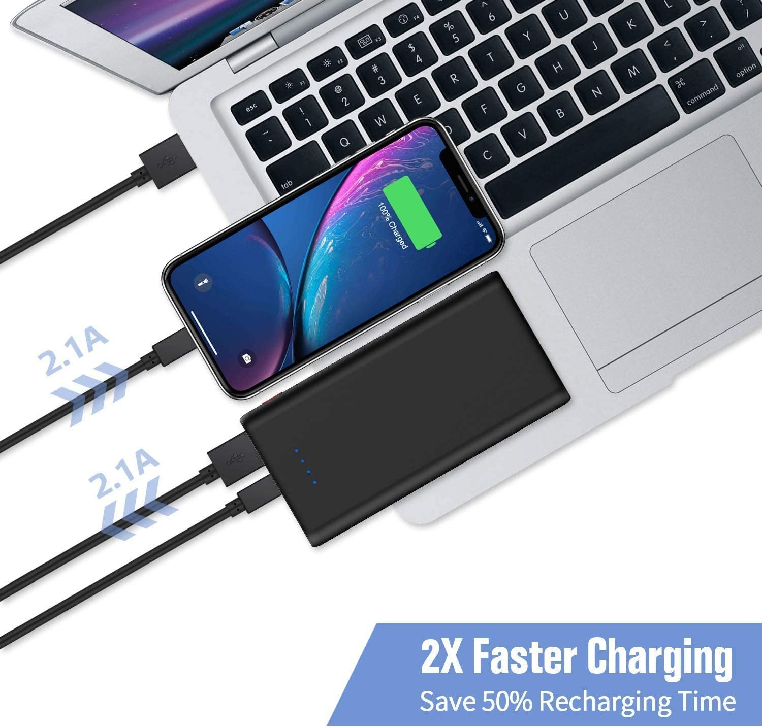 Portable Charger Power Bank 25800Mah,Ultra-High Capacity PD3.0 Fast Phone Charging with Intelligent Controlling IC,3 USB Port External Cell Phone Battery Pack Compatible with Iphone,Android Etc