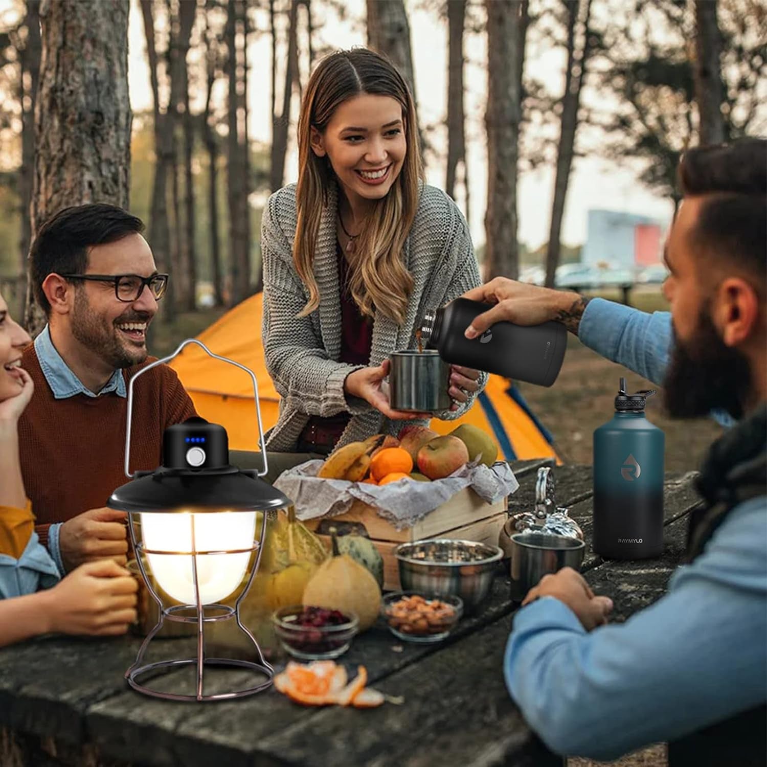 Insulated Water Bottle 64 Oz, Triple Wall Vacuum Stainless Steel (Cold for 48 Hrs), Leak Proof &amp; Non-Bpa, Half Gallon Water Flask Jug with Paracord Handle &amp; Straw Spout Lids