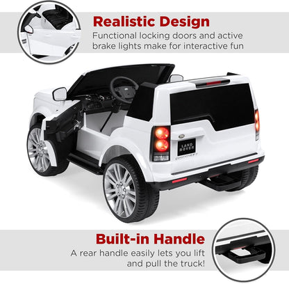 12V 3.7 MPH 2-Seater Licensed Land Rover Ride on Car Toy W/Parent Remote Control, MP3 Player - White