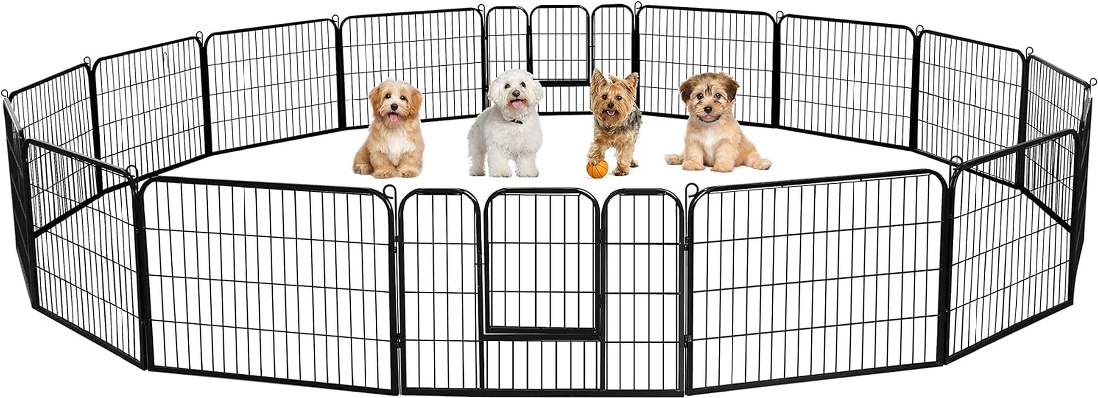 Dog Playpen Indoor, Extra Wide Outdoor Dog Fence Foldable Pet Puppy Exercise Pen for Yard/Garden/Rv Camping, 12 Panels 24 Inch Height X 32 Inch Width