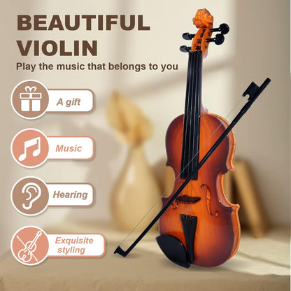 16 Inch Violin Toy for Kids, 4 Strings Violin Toys Musical Instruments for Children,Multifunctional Portable Electronic Instrument