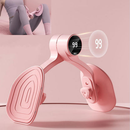 QIUTONG Thigh Master, [2025 Upgraded] LED Pelvic Floor Exercise Devices, 360° Thigh Master Thigh Exerciser with Resistance Band, Inner Thigh Exerciser, Thigh Master Hip Trainer Kegel Excerciser, Pink