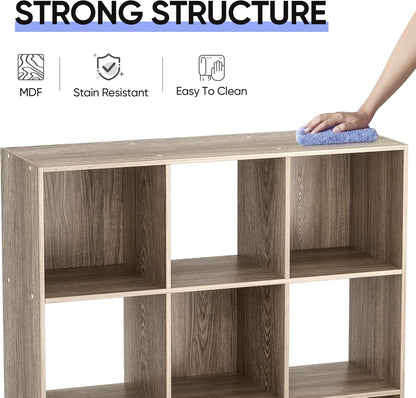 3-Tier 9 Cube Modular Storage Organizer Cabinet/Bookshelf