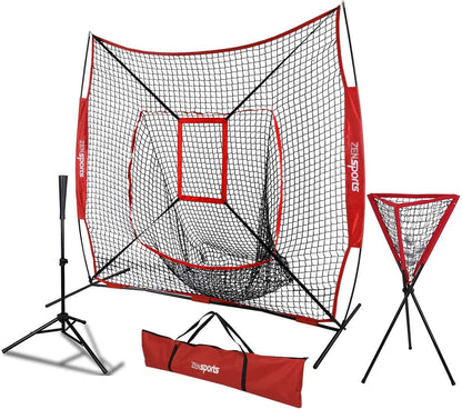 7x7 Hitting Net Baseball Backstop Practice Net Combo