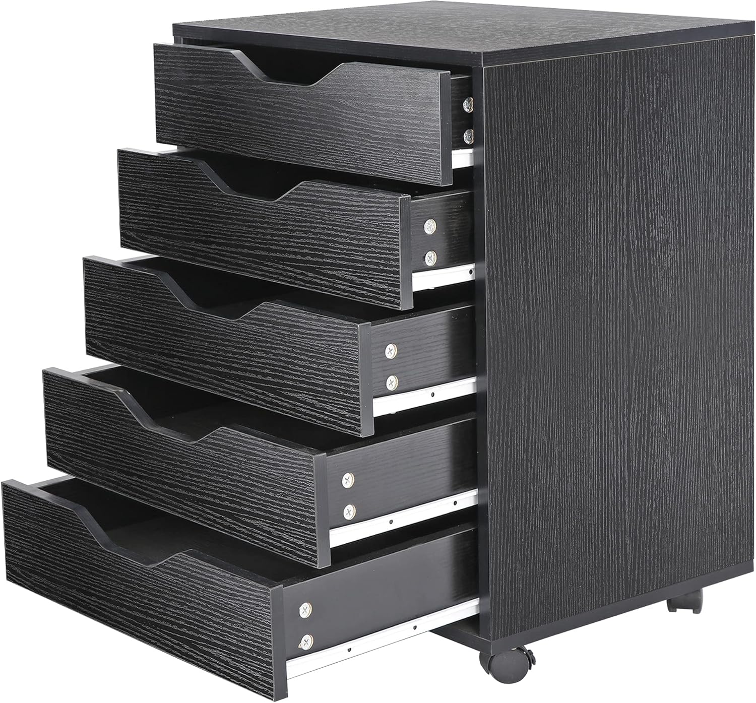 5 Drawer Mobile File Cabinet with Casters