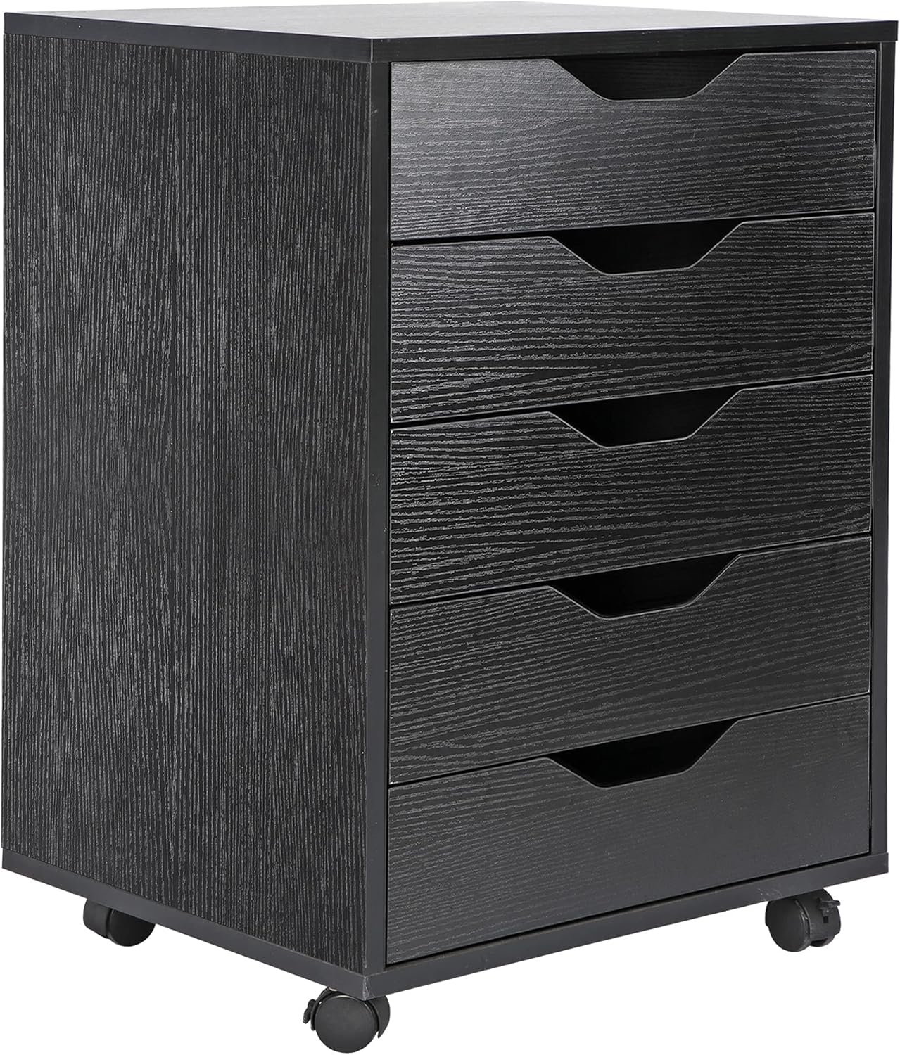 5 Drawer Mobile File Cabinet with Casters