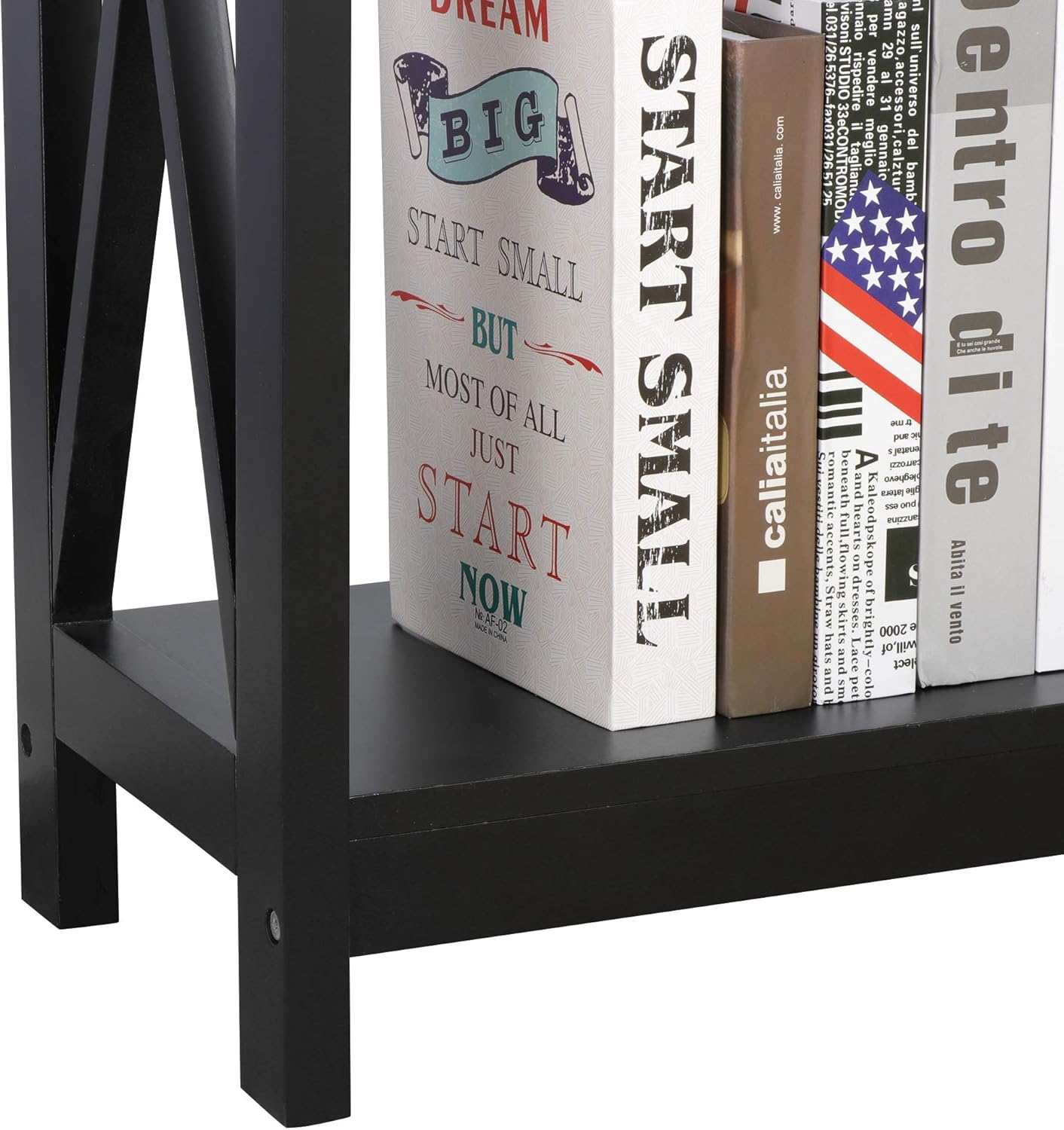 Narrow Console Table with 2-Tier Shelves for Entryway, Living Room, or Hallway