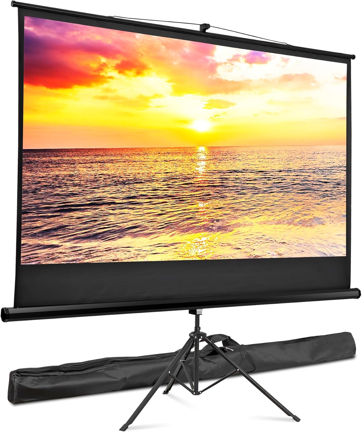 84 inch 16:9 HD Portable Projector Screen with Tripod Stand