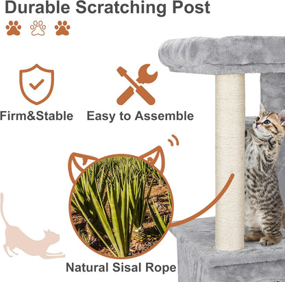 33.5 inches Cat Tree Tower with Scratching Posts